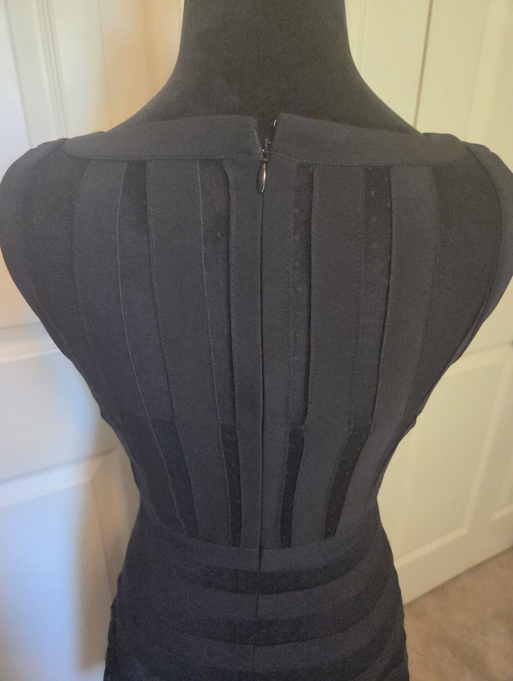 White House Black Market Sleeveless Black Fit-and-Flare Dress SIZE 00 - Picture 7 of 12